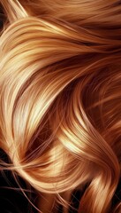 Naklejka premium Stunning Blonde Woman with Flowing Hair in Motion, Captivating Sunlight and Vibrant Color Detail