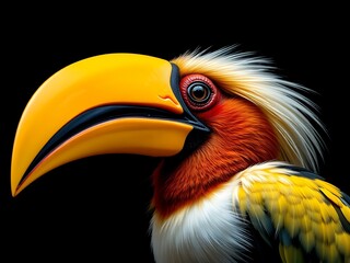 Majestic Hornbill in Close-Up