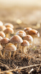 mushrooms in the forest