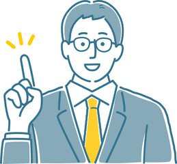 アドバイスしている男性パーソン