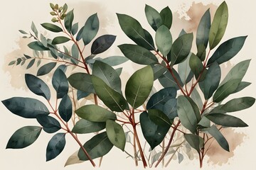 Eucalyptus leaves in a herbal medicine setting