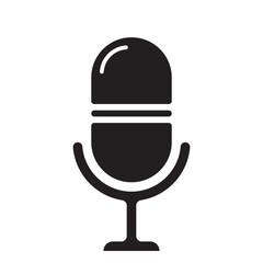 Sleek minimalist black microphone vector icon, perfect for audio, podcast, recording, music, communication-related designs. Microphone&nbsp;icon for web interfaces, apps, logos. Symbol for sound capture