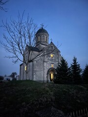 church in the night