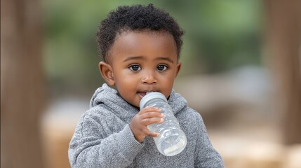Baby receiving loving care from nanny in outdoor park setting family bonding moment captured in gigapixel quality