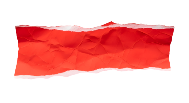 Create Torn Red Paper with Transparent Background - Powered by Adobe