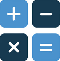 Obraz premium Math symbols calculator icon graphic vector design for education and finance