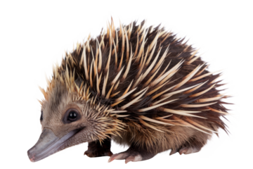 echidna portrait on transparent background