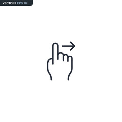 Swipe Right Gesture Icon