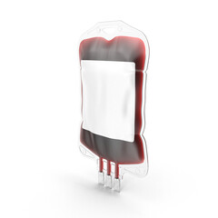 Blood Bag, Medical Supply for Transfusion , 3d render, transparent background, PNG