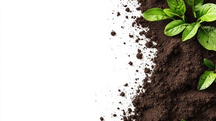 Pile of Dirt Isolated on White Background