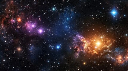 Naklejka premium Beautiful Starry Sky CloseUp