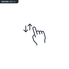 Swipe Up and Down Gesture Icon