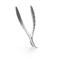  Tweezers , Medical Instrument Closeup  , 3d render, transparent background, PNG