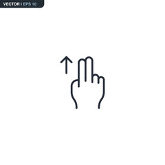 Two-Finger Scroll Up Icon