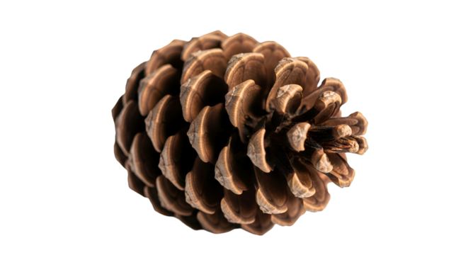 Pine Cone Details: Texture, Structure, Isolated on Transparent Background