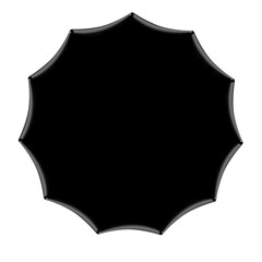shield on black background