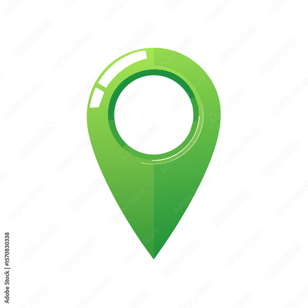 Poster green map pointer icon location symbol vector for gps navigation and place pinpointing