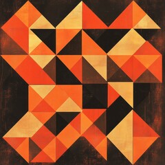Abstract background with orange geometric shapes and repeating patterns. Modern, bright and dynamic design.