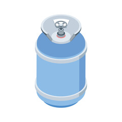 A captivating isometric style icon of gas cylinder