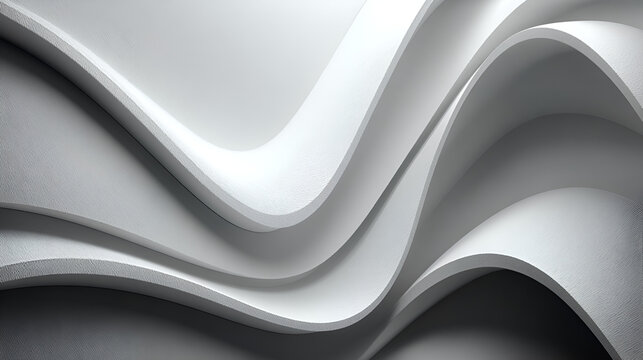 Modern Abstract White and Grey Wavy Background Design