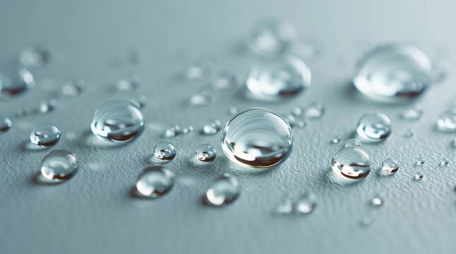 水滴の美学・静けさをたたえた一粒・シルバートーンに浮かぶ水のかけら　テクスチャ
