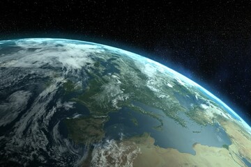 Image of the earth on black background