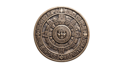 Ancient circular design historical art isolated on transparent background