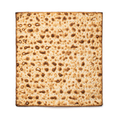Matzo traditional jewish bread. Matzah, matzo, matzos. Matzoh, the jewish easter bread isolated on white 