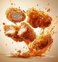 Perfect for food lovers, this image showcases an interesting nugget perspective.
