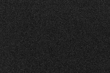 Black white pixel noise is filling flat design illustration, with transparent background on right