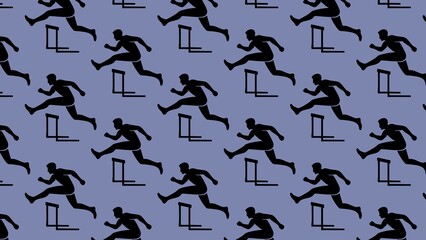 Vector seamless hurdles pattern 