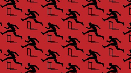 Vector seamless hurdles pattern 