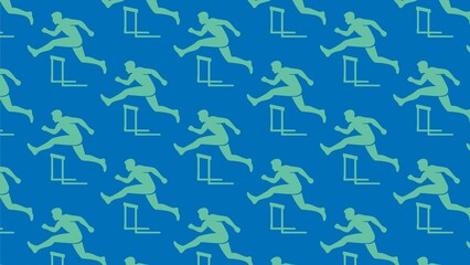 Vector seamless hurdles pattern 
