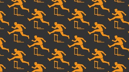 Vector seamless hurdles pattern 