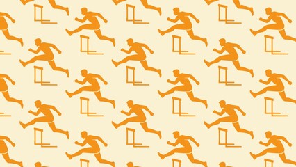 Vector seamless hurdles pattern 