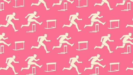 Vector seamless hurdles pattern 