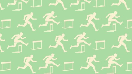 Vector seamless hurdles pattern 
