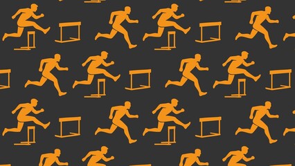 Vector seamless hurdles pattern 