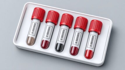 Hiv test kit on white table medical scene blood sample collection virus detection minimalist environment for health awareness