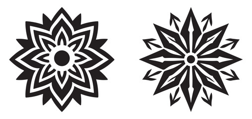 Silhouette vector icon of Sudarshan Chakra