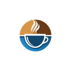 Steaming Coffee Cup Logo Design beverage drink