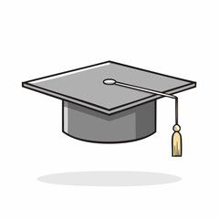 An academic graduation cap design suitable for educational and scholarly themes, symbolizing achievement and success in a learning environment.