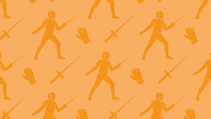 Vector seamless fencing sport pattern design