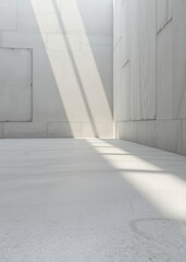 Obraz premium Concrete floor a close up of a polished concrete floor with a su Empty room interior design architecture blank design room