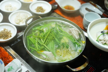 Traditional Korean Puffer Fish Soup (Bokjiri) at Surim Bokguk Restaurant in Seoul