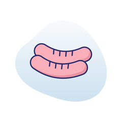Sausage  Vector icon