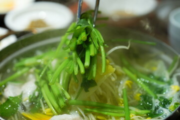 Traditional Korean Puffer Fish Soup (Bokjiri) at Surim Bokguk Restaurant in Seoul