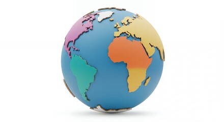 Fototapeta premium Colorful 3 d globe illustration
