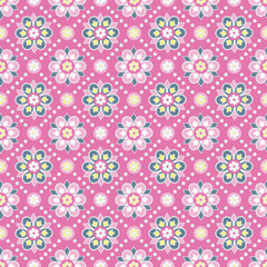 Classic Flower Pattern for Digital Textile Printing