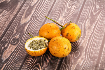 Yellow sweet juicy passion fruit